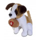 Peluche chien Saint Bernard dans pochette cadeau 