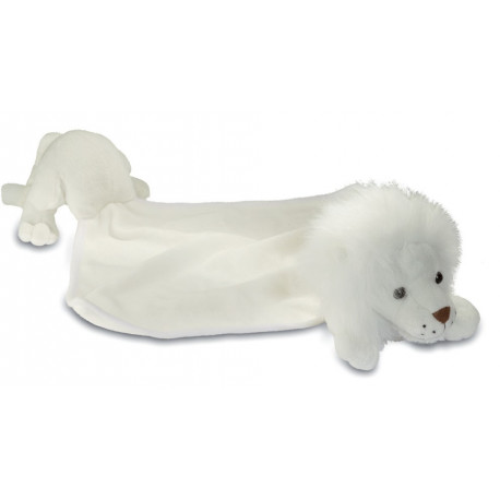 Doudou Peluche Lion blanc