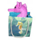 Peluche Hippocampe dans pochette cadeau 