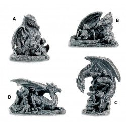 Figurine gothique Dragon avec bébé - 10 cm