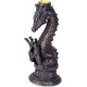 Bougeoir gothique figurine Dragon noir - 20,5 cm