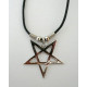 Collier Pentacle maléfique - pentagramme inversé 