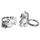 Lot de 2 Porte clés figurine chien rigolo Yeux mobiles