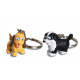 Lot de 2 Porte clés figurine chien rigolo Yeux mobiles