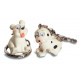 Lot de 2 Porte clés figurine chien rigolo Yeux mobiles