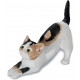 Figurine Chat s'étirant - 10 cm
