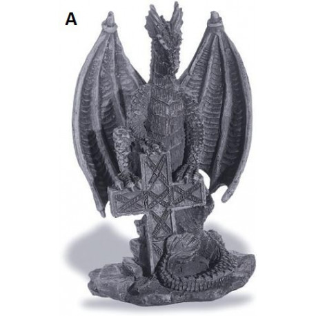 Figurine gothique Dragon noir