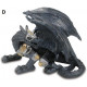 Figurine gothique Dragon Guerrier - 12 cm