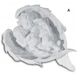 statuette couple ange endormi dans ailes