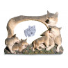 Cadre photo Famille Loups tendresse