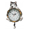 Horloge murale figurine chien Husky