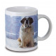 Lot de 2 mugs chien Saint Bernard en céramique