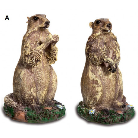 Lot de 2 figurines Marmotte