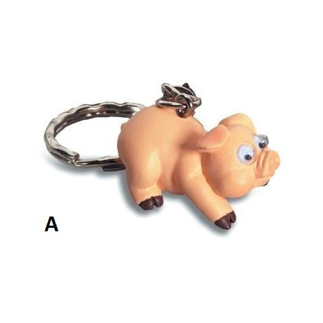 Porte clé Figurine Cochon Rigolo