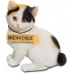 Figurine chat Bienvenue - 17 cm