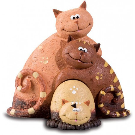 Ensemble de 3 figurines Chat - 11 cm