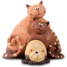 Ensemble de 3 figurines Chat - 11 cm