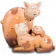 Statuette Famille Cochons - 16 cm