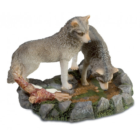 Figurine Loup rivière - 14 cm