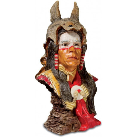 Statuette Buste Indien - 22 cm