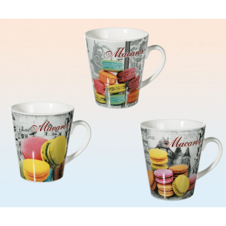 Lot de 3 Mugs Macaron en céramique