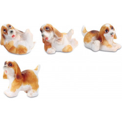 Lot de 4 figurines chien Beagle