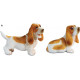 Lot de 2 figurines bébé chien Basset